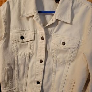 Lizwear denim jacket in cream color size Large
